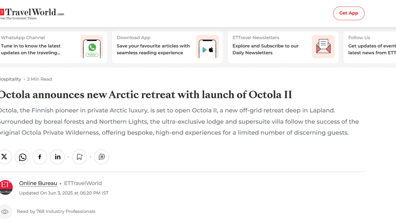 Octola announces new Arctic retreat with launch of Octola II