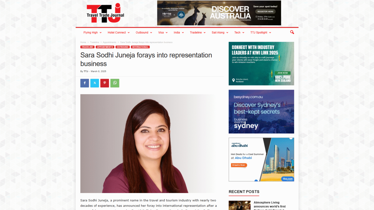 Sara Sodhi Juneja forays into representation business