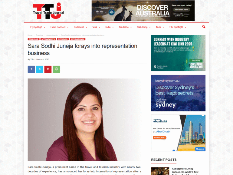 Sara Sodhi Juneja forays into representation business