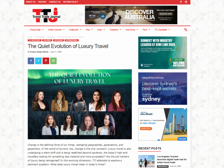 the quiet evolution of luxary travel